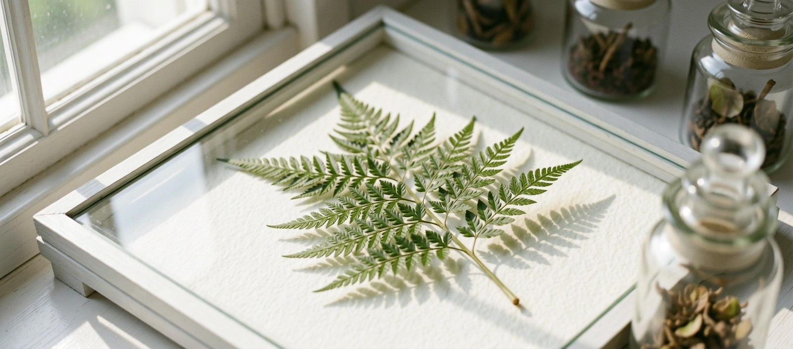 Pressed botanical specimen on archival paper